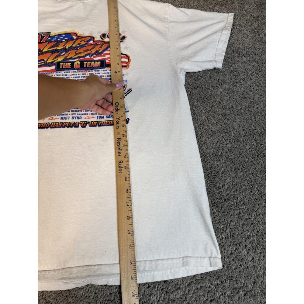 Gildan Shirt Mens XL White Disorganized Grime Car Graphic Crew Neck Cotton - Picture 8 of 12